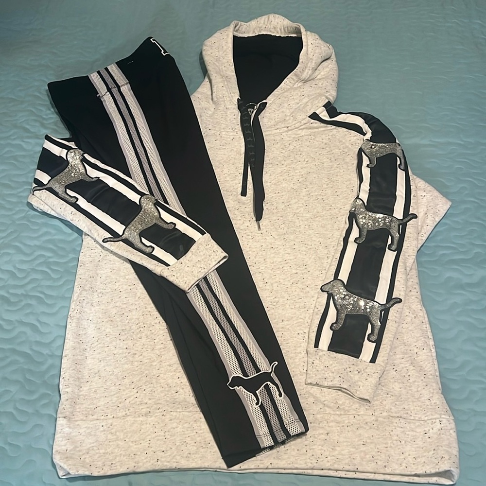 Pink Victoria’s Secret Set Hoodie and Leggings